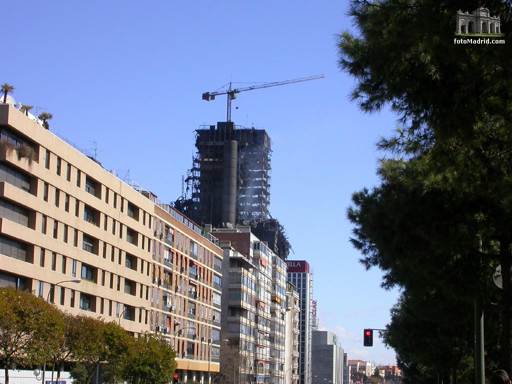 Edificio Windsor tras el incendio