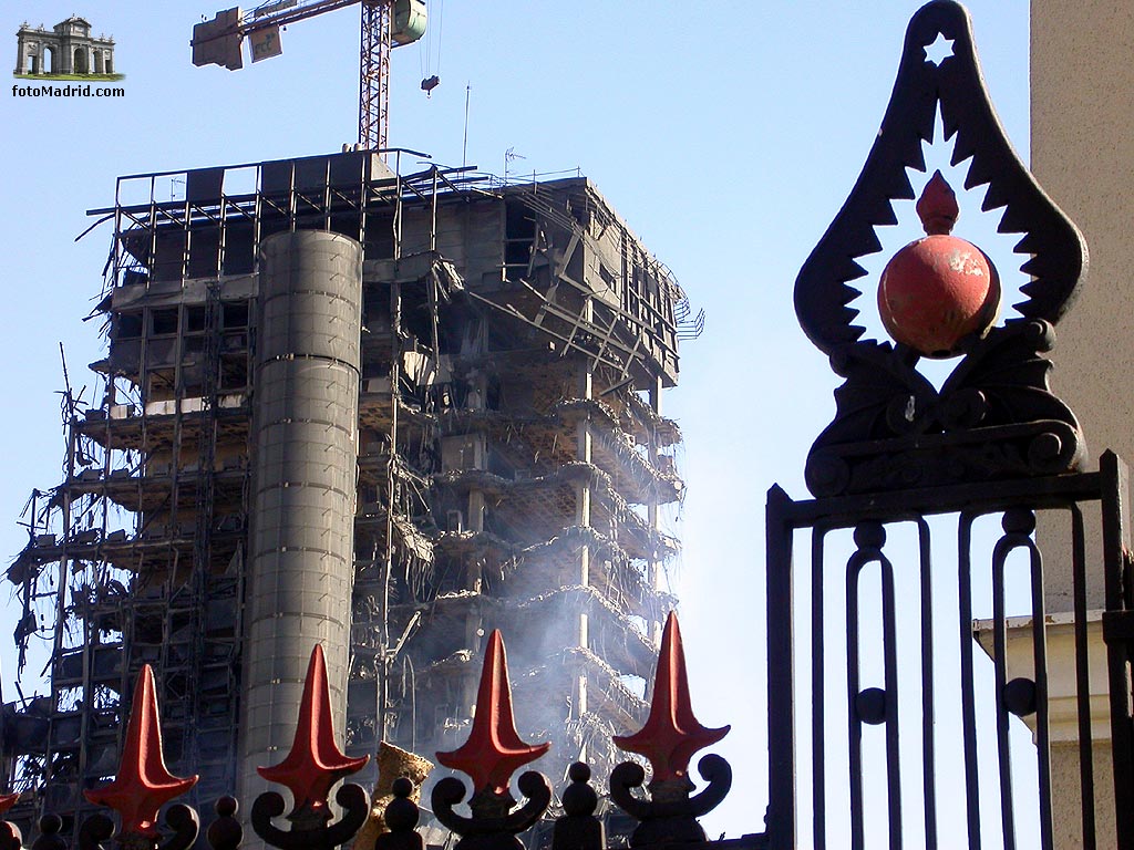 Edificio Windsor tras el incendio