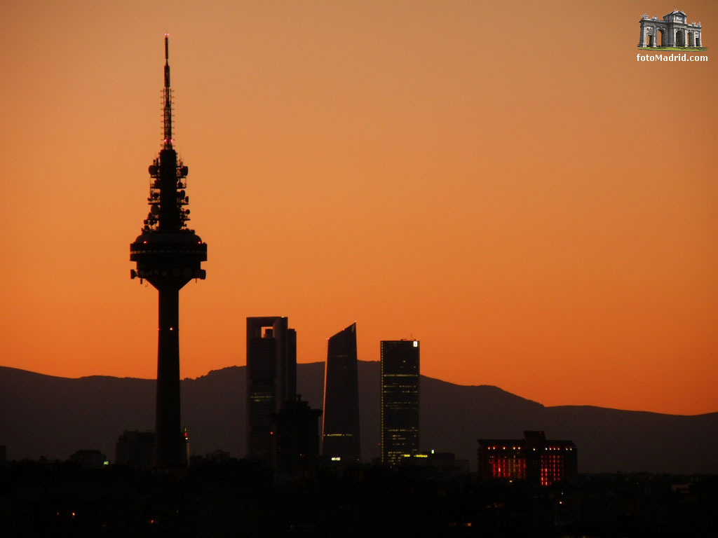 Vista parcial del skyline madrileo