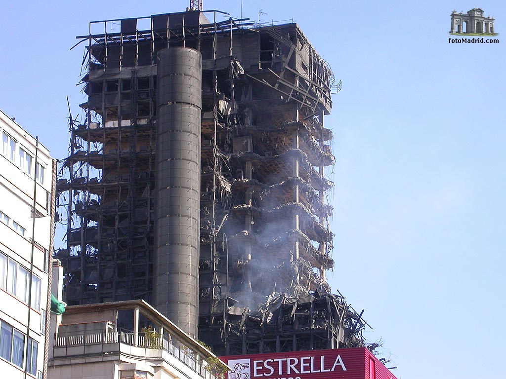 Edificio Windsor tras el incendio